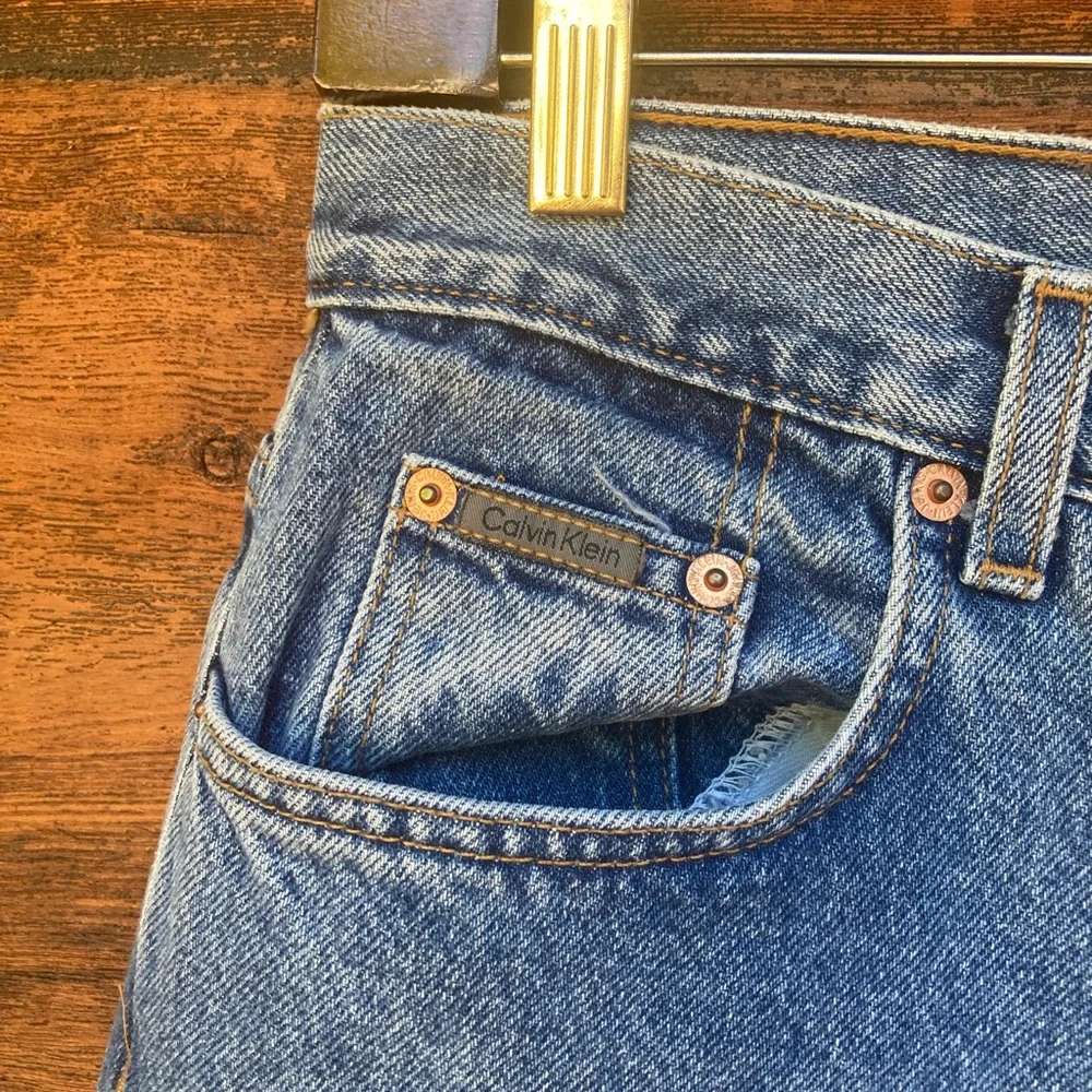 Calvin Klein Straight Classic Blue Jeans - Picture 5 of 8
